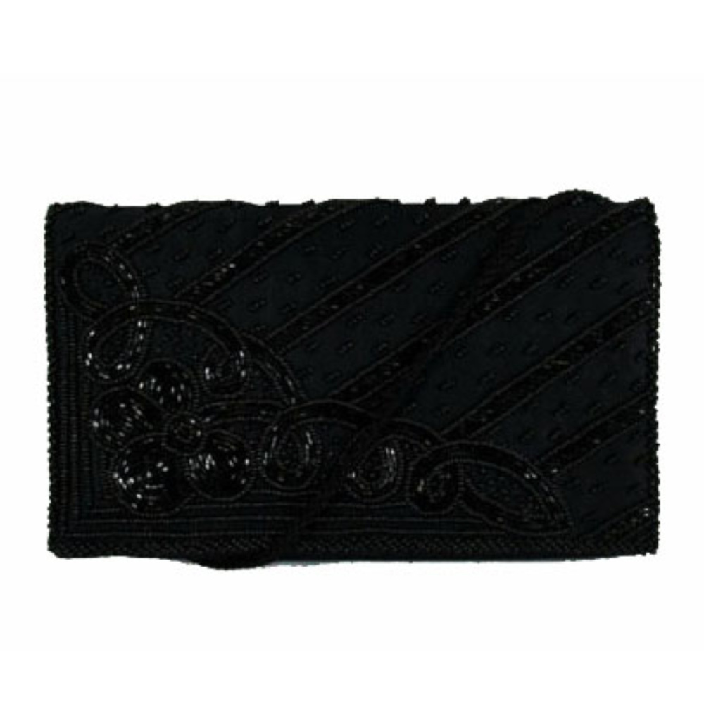 ANDRÉ CELLINI Black Nylon Clutch Crossbody Bag$48.